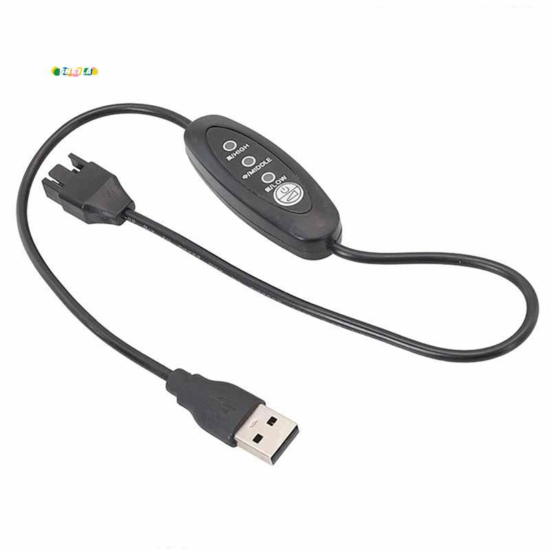 USB 5V to 12V Boost Fan Cable Adjustable USB to 4 Pin Fan Cable 3 Gears Adjustable Speeds USB to 12V Chassis Fan Cable