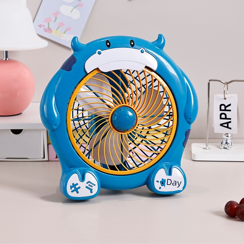 kipas usb kereta mini kipas kipas mini bateri tahan lama Cartoon Cartoon Small Fan Desktop Desk Fan Desktop Electric Fan Two-speed Rotating Page Large Air Volume Cute Rabbit Puppy