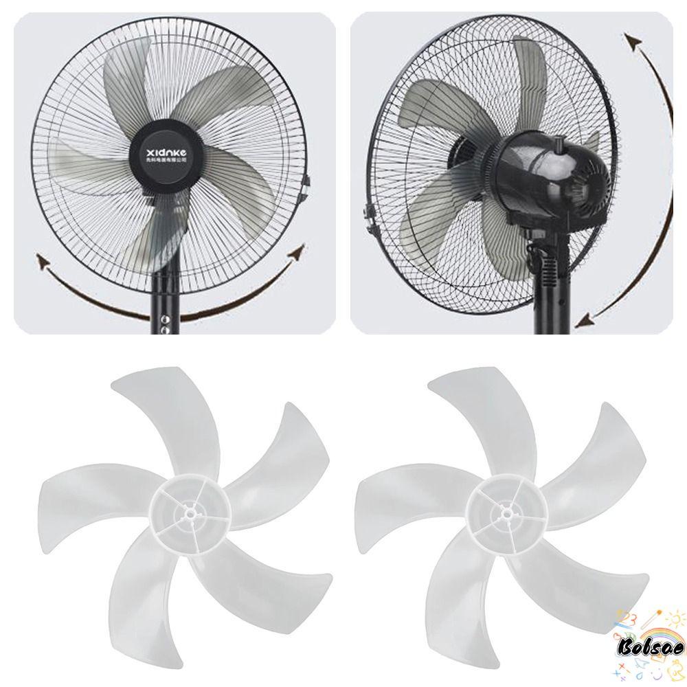 BOLSAED Five Blades Fan, Plastic Big Wind Fan Blade, Durable Slow Noise Fan Accessories for Pedestal Fan Table Fan Wall Fan