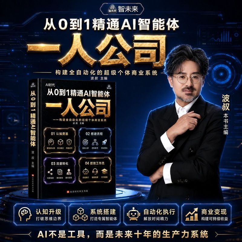 AI一人公司 实教程从0到1搭建赚钱体系零基础学AI变现 AI Solo Entrepreneurship: Practical Tutorial from 0 to 1 to Build a Profitable System, Learn AI Monetization from Scratch