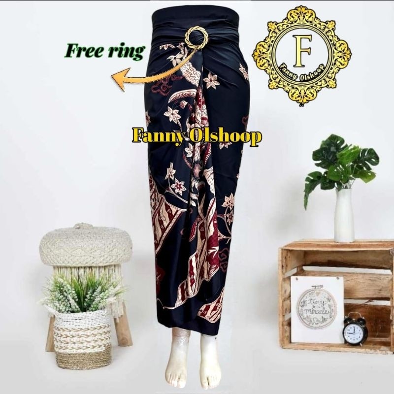 Must Versatile Kebaya bottom wrap skirt Contemporary batik drawstring modern saruni motif Premium