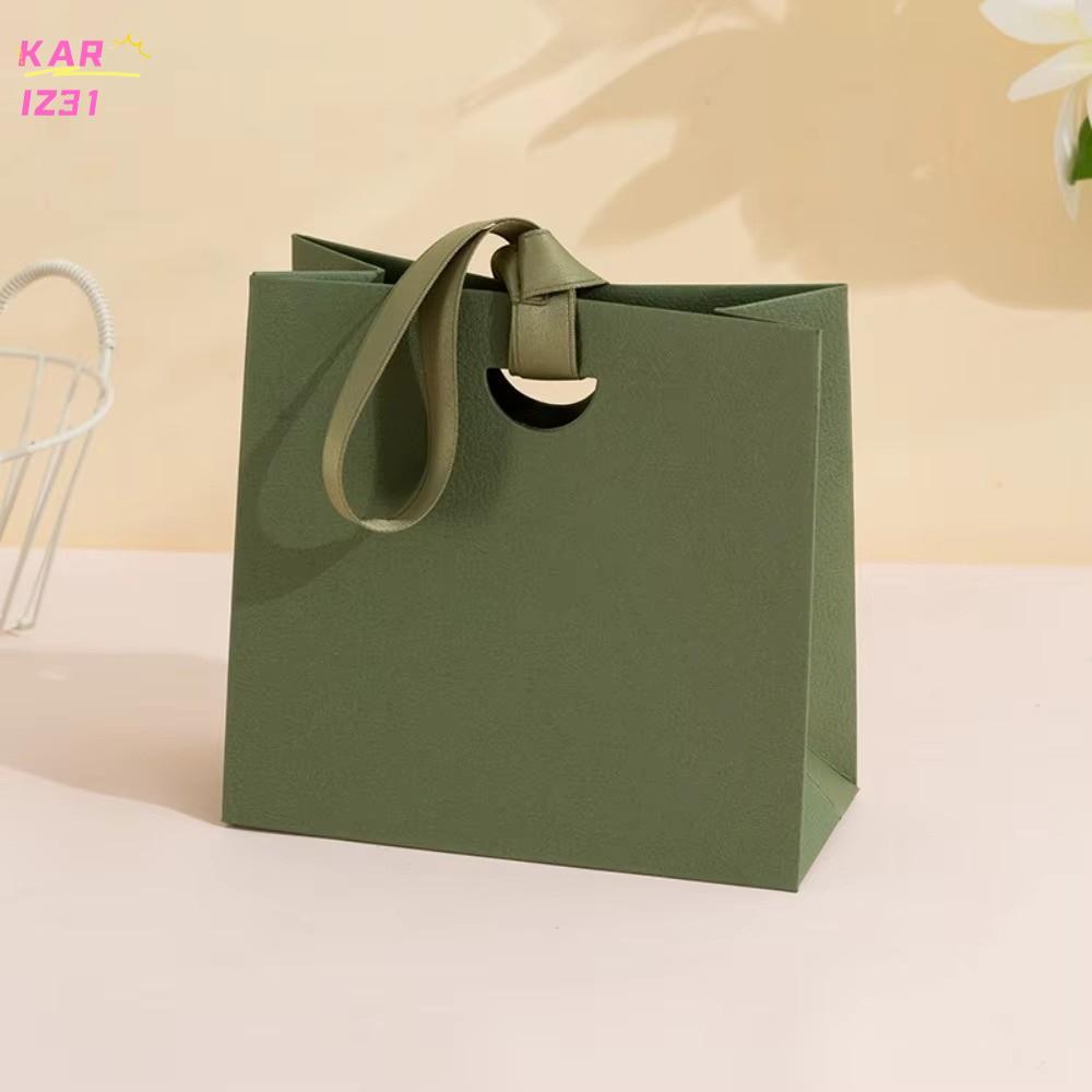 KARIZ Jewellery Packaging Bag, Ribbon Handle Gift Wrapping Jewelry Handbag, Lightweight Sustainable Tote Bag