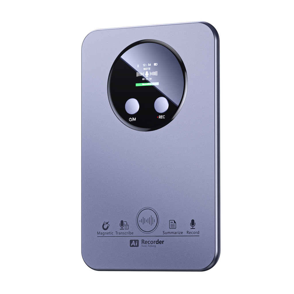 ChatGPT-5 Real-time Transcribe Translation 64GB AI Voice Recorder Powered Summary Mindmap for Phone Call Meeting Audio Capture