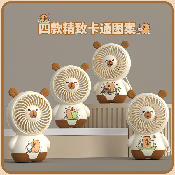| 【kipas turbo mini】 | 制冷小风扇 kipas mini bateri tahan lama ❥Kapibara Handheld Small Fan Student Small Desktop Fan Portable Cute Mini USB Charging Fan✬