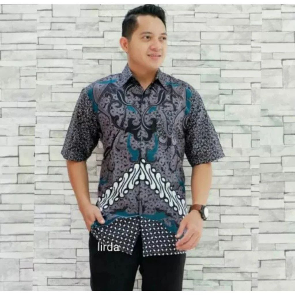 Have Purpose Risna Batik HRB093 Premium Short Men's Shirt ML XL XXL Quality Essential