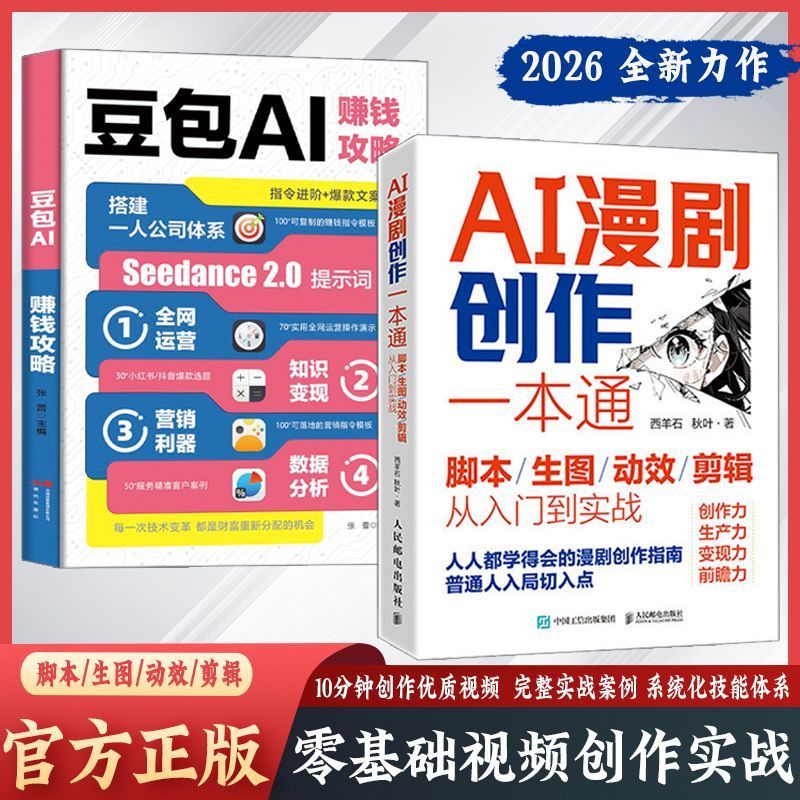 热卖中AI漫剧创作一本通脚本剪辑从入门到实ai动漫短视频短剧制作教程 Hot-selling AI Animation Drama Creation Guide: Script Editing from Beginner to Practical Application - Tutorial on Making AI Animation Short Videos and Drama