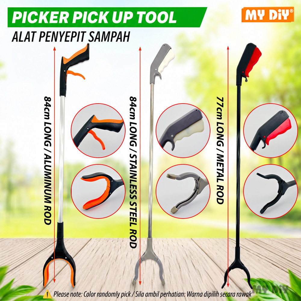 Picker Pink Up Tool Grabber , Garbage Trash Clip , Household Clip - Alat Penyepit Sampah / 拾取器拾取工具