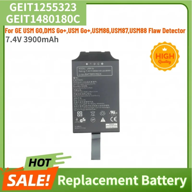 New GEIT1255323 GEIT1480180C High Quality Battery 7.4V 3900mAh for GE USM GO,DMS Go+,USM Go+,USM86,USM87,USM88 Flaw Detector