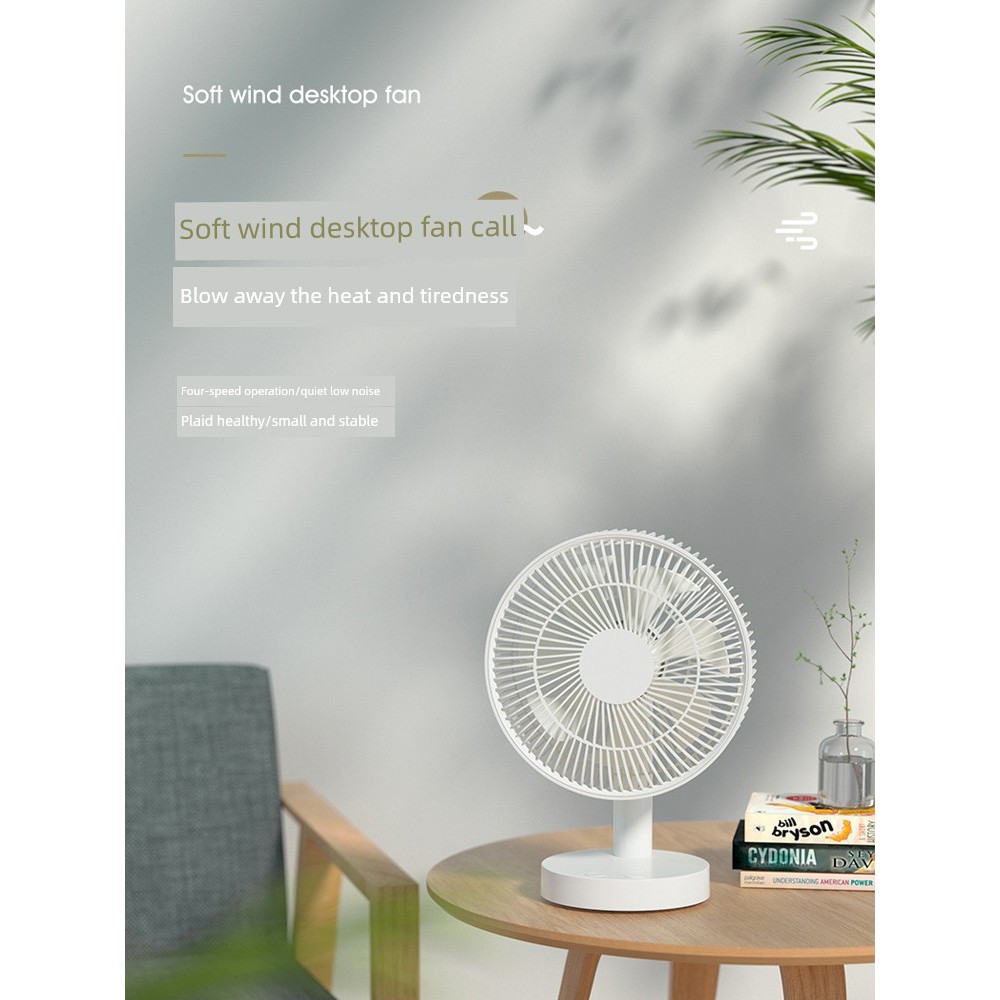 kipas mini bateri tahan lama kipas usb kereta mini kipas aircond Cassidov Shaking Head Office Desktop Charging Fan