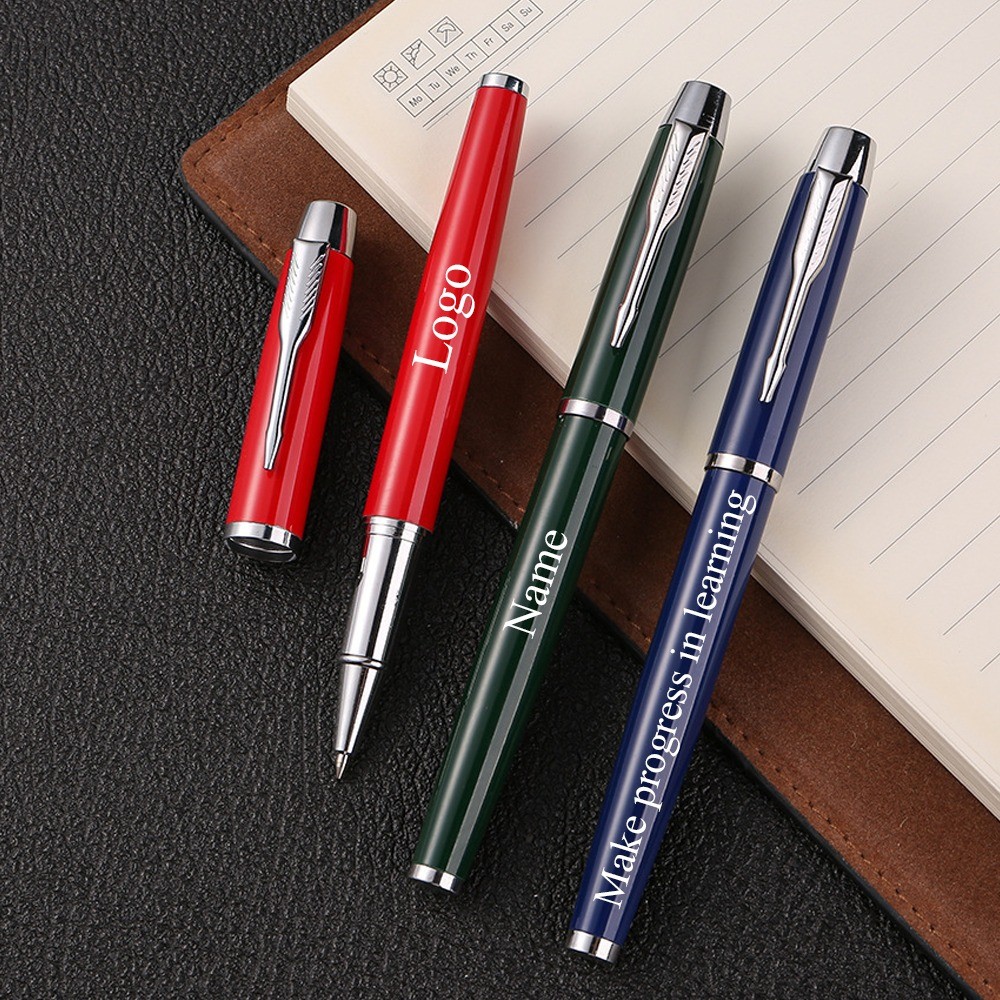 Custom Engraved Metal Ballpoint Pen 0.5 Mm Bullet Tip Durable Anti Drop Office Gift Pen for Business Anniversary Souvenir