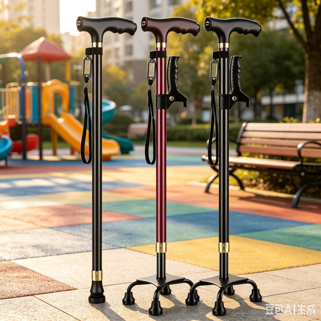 Elderly Crutches Shock-resistant Crutches Big Four-legged Cane、walking aid、walking cane、tongkat orang tua、tongkat lipat、 4 kaki、Foldable walking stick for elderly、tongkat kaki 4、拐杖椅子