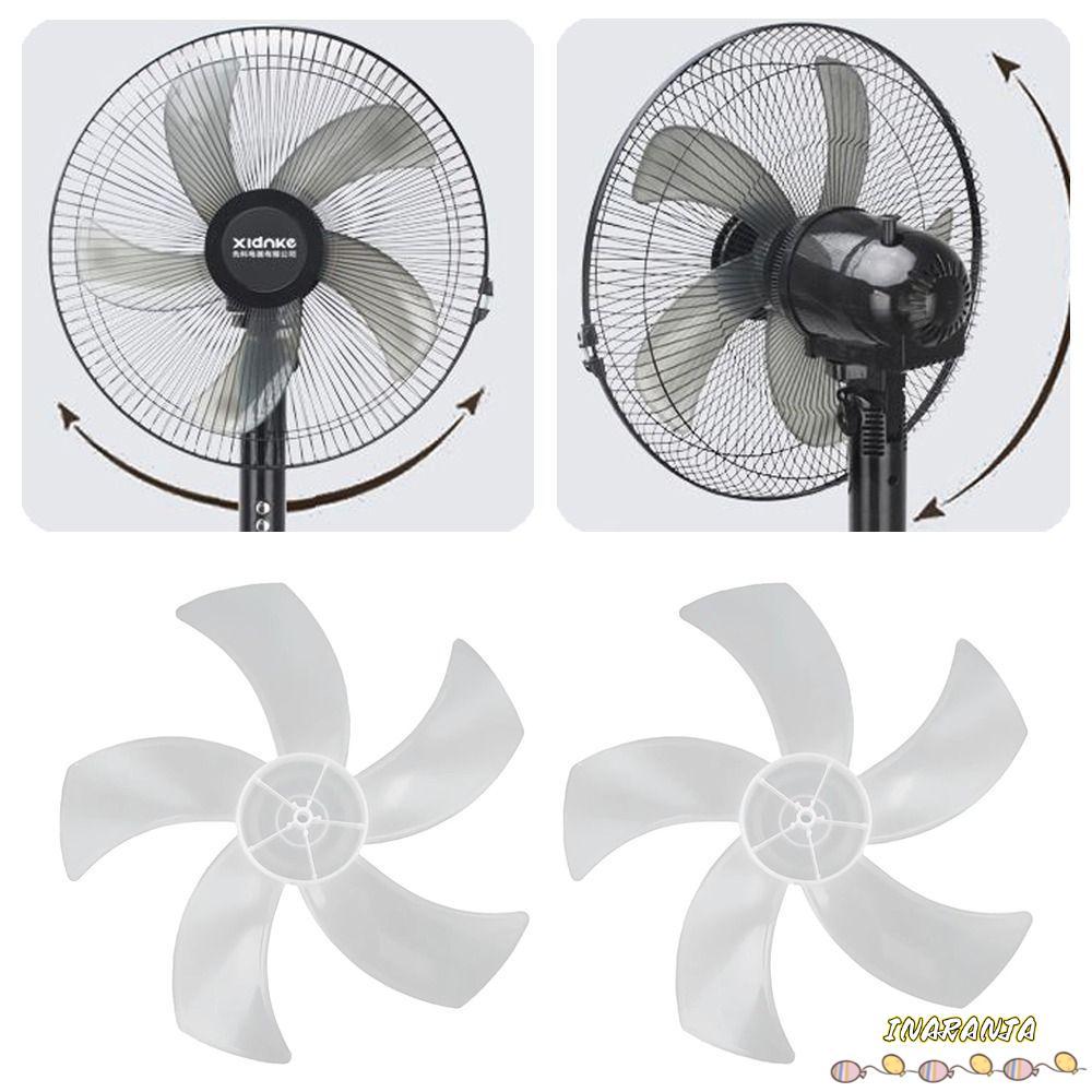 INARANJA Five Blades Fan, Big Wind Plastic Fan Blade, Durable Slow Noise Leaf Floor Fan for Pedestal Fan Table Fan Wall Fan