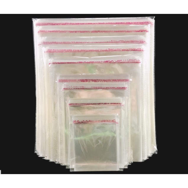 Plastic Bag 100pcs | Clear Transparent Self-Sealing Packaging Bags | Waterproof Storage & Product Packing Pouch
