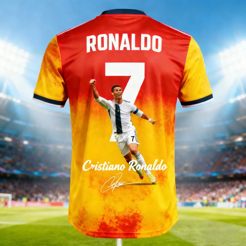 Ronaldo 7 ChatGPT AI Football Jersey Fan Edition Soccer Training Tops for Adults Summer Comfortable Casual Sportswear