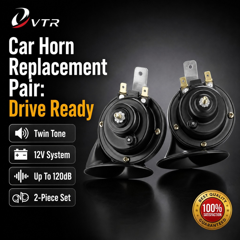 VTR car horn replacement pair Horn Kereta 12V 120dB Twin Tone Universal 510Hz High 410Hz Low Set 双音蜗牛喇叭
