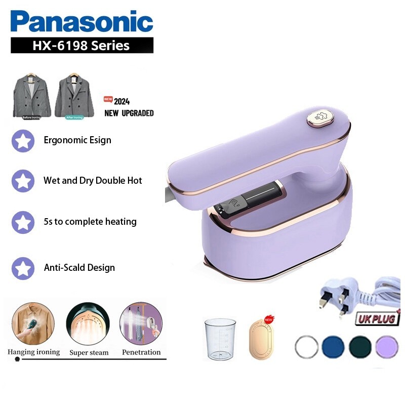 Panasonic HX-6198 steam iron Mini Handheld Portable Rotatable household travel 1000W steamer iron ironing seterika baju