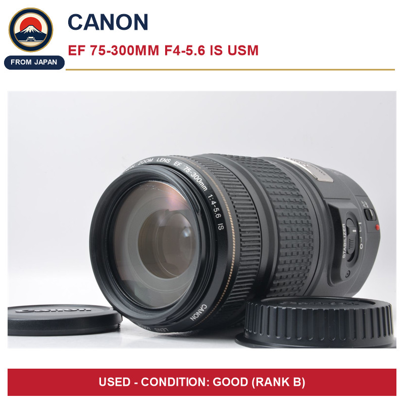 Used Canon EF 75-300mm F4-5.6 IS USM Telephoto Zoom Lens