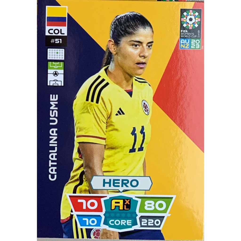 2023 Female Football World Cup Panini Football Star Card Colombia Usme Usme 51