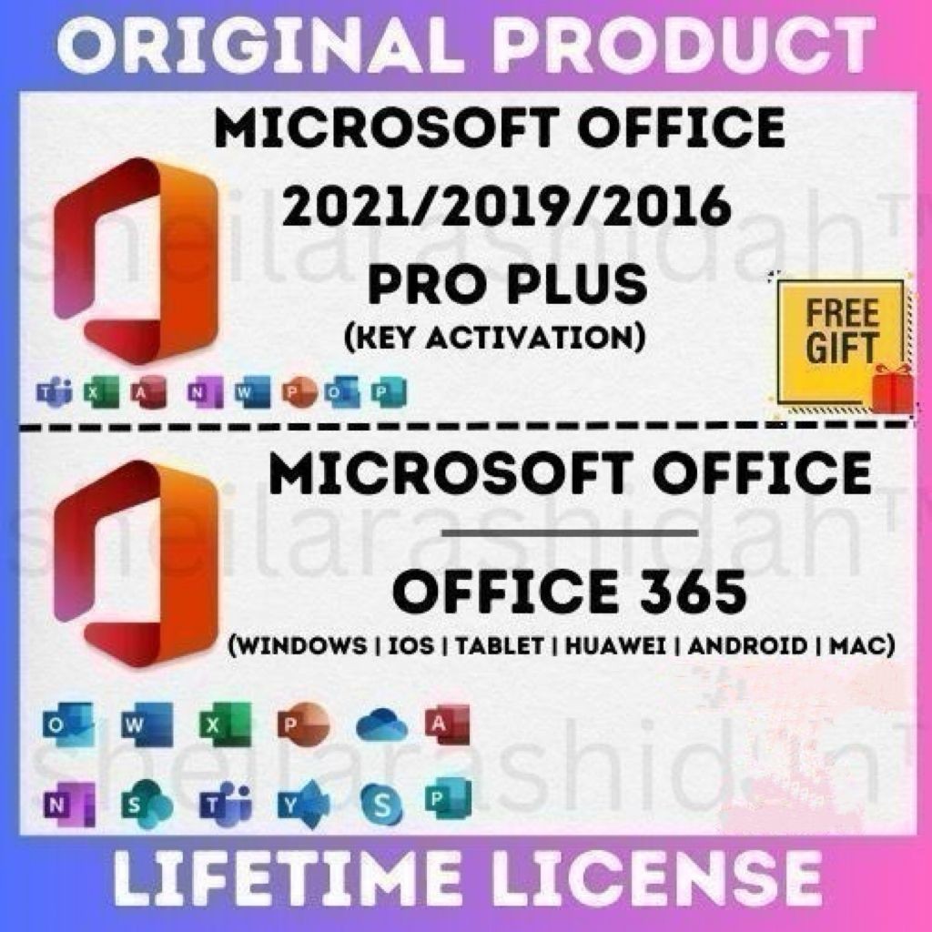 MICROSOFT OFFICE 365 | 2021 | 2019 | 2016 | 2013 | 2010 |8 Professional Plus Product License Activation Key
