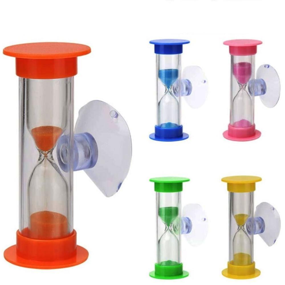 2/3 Minute  Hourglass Sand Timer With Suction Cup,Unbreakable Sucker Sand Clock Timer 2 Min,Plastic Mini Sand Watch,Rotatable Reloj De Arena For Kids Toothbrush