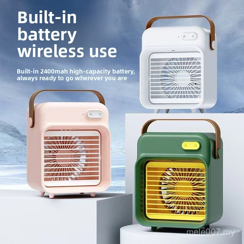 New Mini Air Cooler Spray Refrigeration Small Fan Charging Portable Air Conditioner USB Desktop Cooling Fan table fan