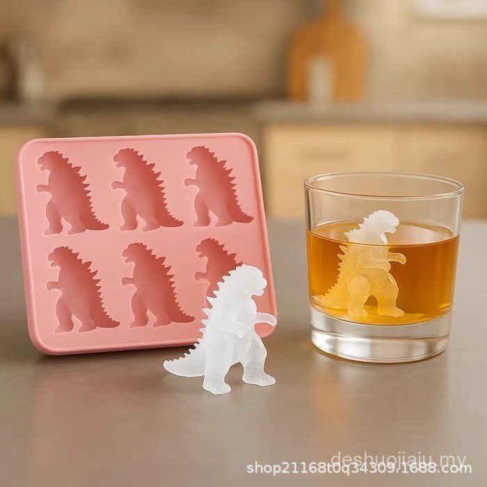 Acuan ais Godzilla, pembuat ais kreatif musim panas, acuan ais khas untuk peti sejuk dapur, produk acuan baharu.