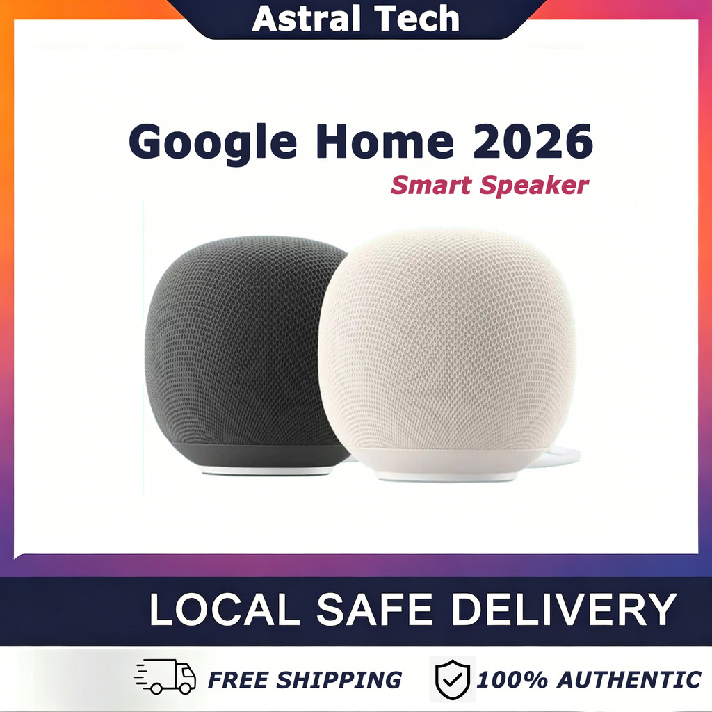 【2026】Google Home Smart Speaker Wi-Fi 6 Bluetooth 5.4 with Premium Sound Voice Assistant Gemini for Home