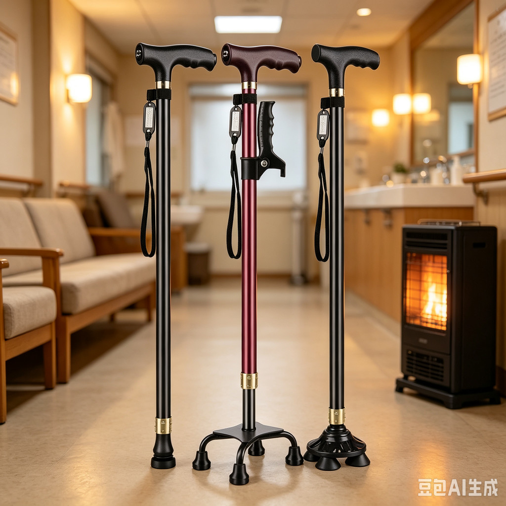 Elderly Crutches Shock-resistant Crutches Big Four-legged Cane、-*&***&&-&*&&-*-&&--*&***-******、walking aid、walking cane、tongkat orang tua、tongkat lipat、 4 kaki、Foldable walking stick for elderly、tongkat kaki 4、拐杖椅子