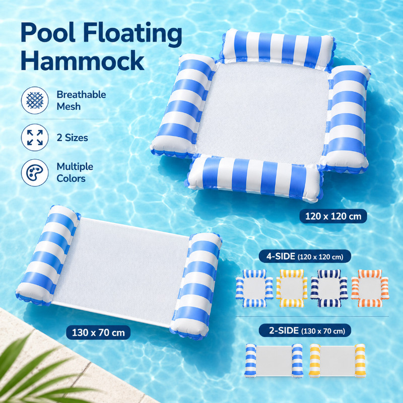 Inflatable Floating Bed Hammock Float Leakproof And Durable Pelampung Buaian Easy To Store And Fold