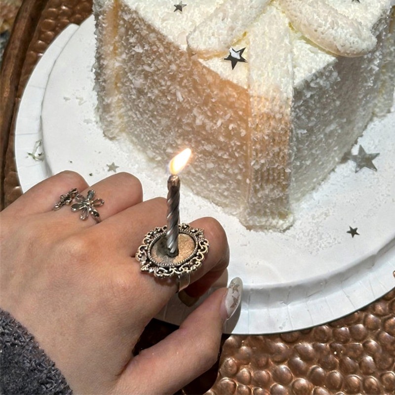 Dainty Candle Ring, Special Couple Anniversary Prop for Memorable Indoor Photoshoot