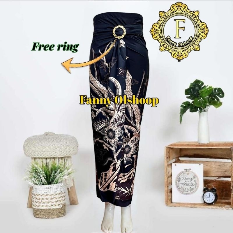 Must Versatile Kebaya bottom wrap skirt Contemporary batik drawstring modern saruni motif Premium - Image 4