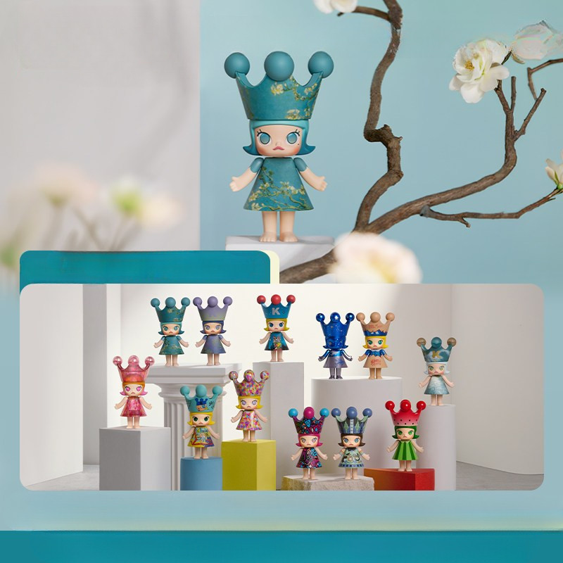 POPMART x Kennyswork mega Royal Molly 100% series Collectibles Art Toys gift D6OI