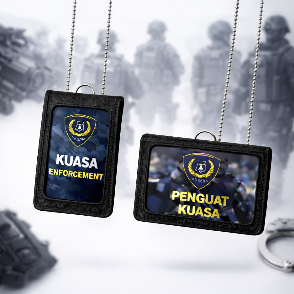 Must Have Leather Badge Holder Kad ID Premium Reporter Security Military Style Purpose - Image 2