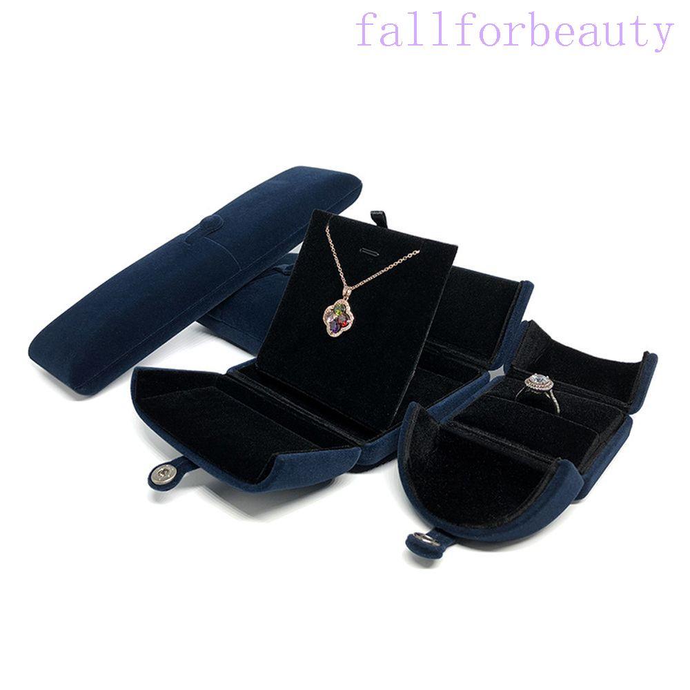 FALLFORBEAUTY Velvet Jewelry Box Small Fresh Necklace Earrings Rings Travel Gift Box