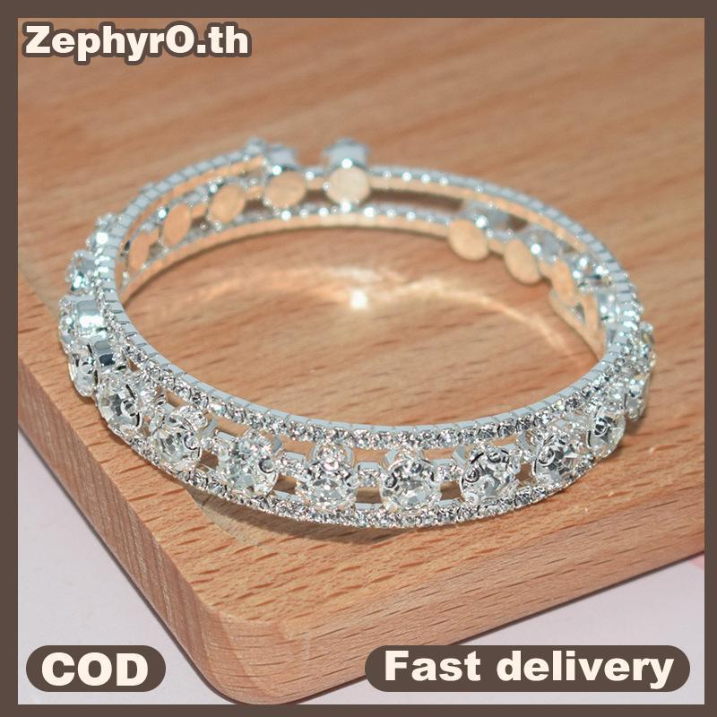 null Fashion Crystal Bracelet for Women Wedding Bangle Hand Jewelry Multi-Layer Bridal Rhinestone Bracelet null