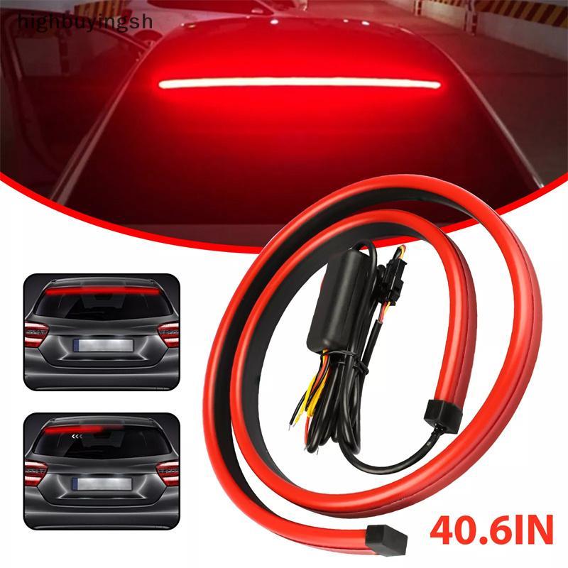 null Car Led Rear Brake Light Strip High Mount Brake Stop Turn Signal Light Auto Running Warning Driving DRL Tail Lamp 100cm 12V null