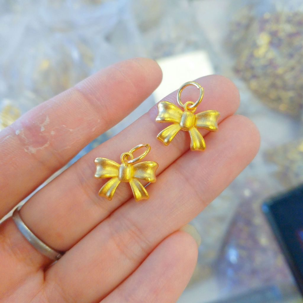 916 Gold Pendant Loket Emas ~  Knot Bow (EMAS 916/22K)