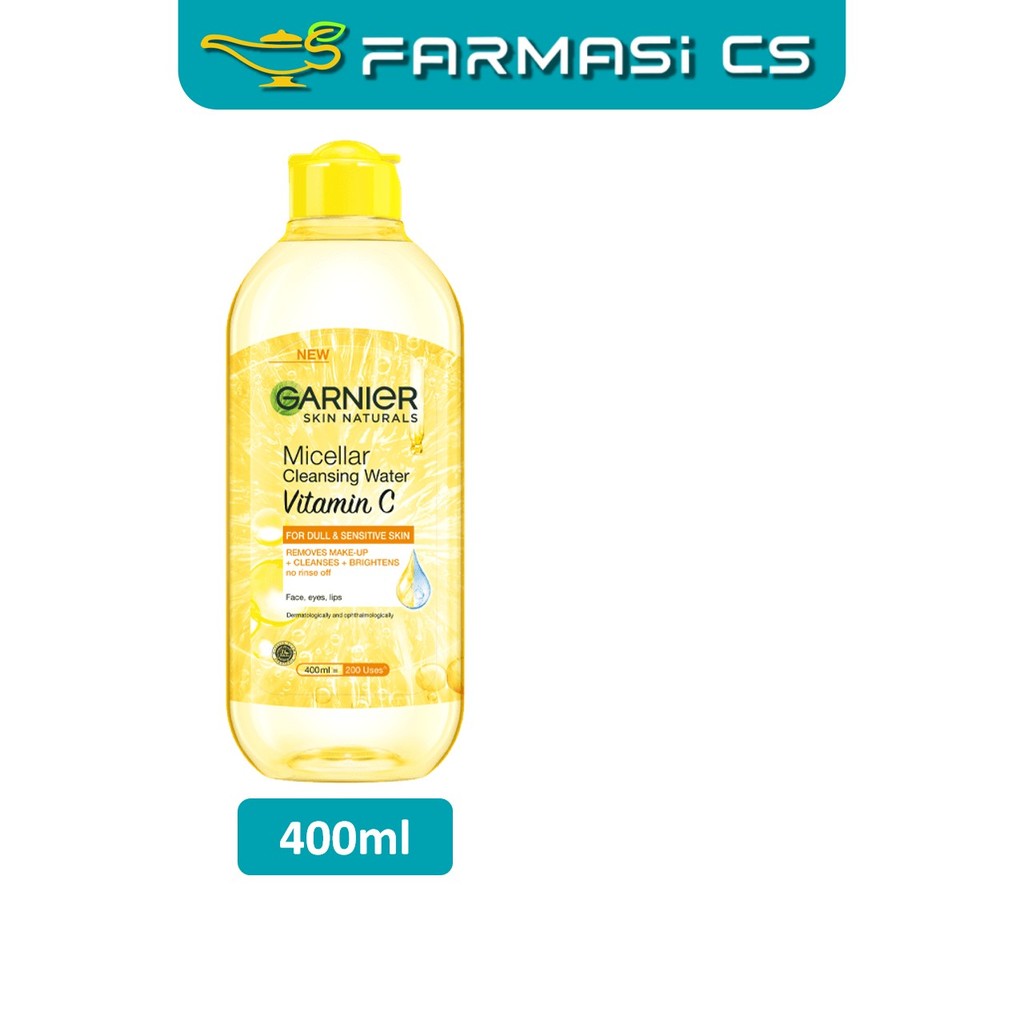 Garnier Micellar Cleansing Water Vitamin C 400ml (Penanggal Solekan & Pencerah)