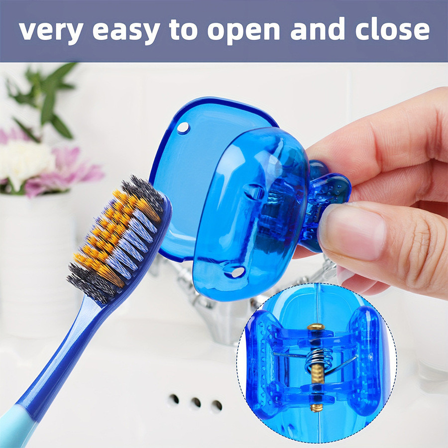 [Ready Stock] Household Toothbrush Cover Toothbrush Storage Clip Portable Travel Toothbrush Storage Box Portable Toothbrush Head Pro