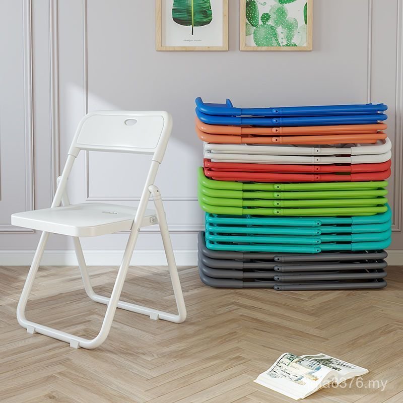 Chair Exhibition Computer Household Stool Activity Chair Portable Dining Chair Training Folding Chair Back Chair Conference Chair Plastic RL4T