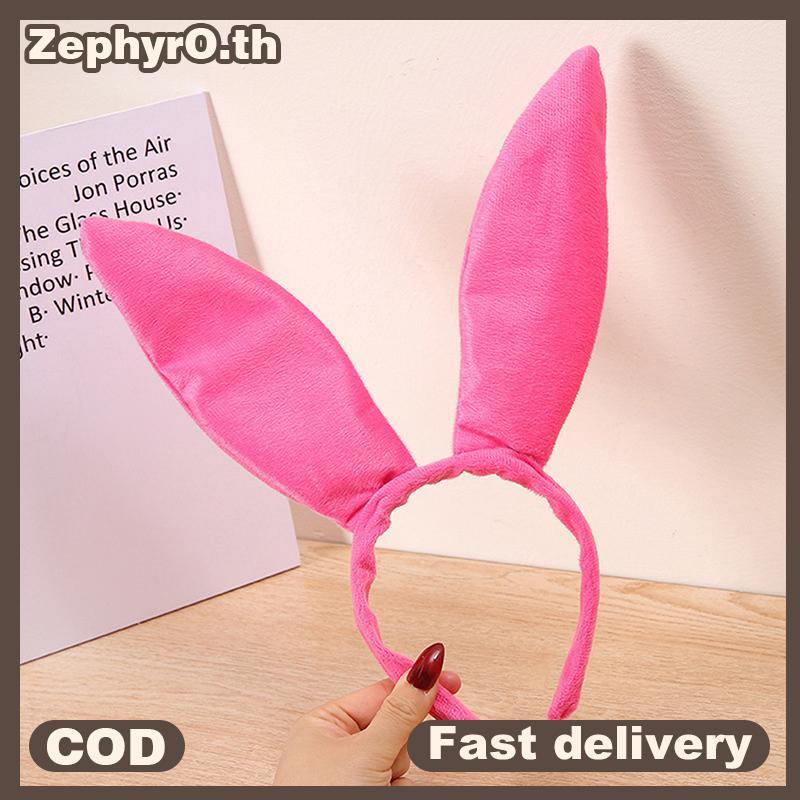 null Easter Bunny Ear  Adult Satin Hair Hoop Rabbit Ear Bunny Masquerade  Hair Accessories null