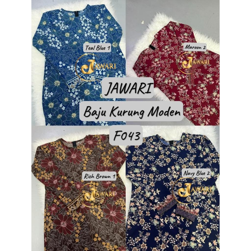 [JAWARI] Baju Kurung Moden Poly Cotton F043 Set Wanita Clothing