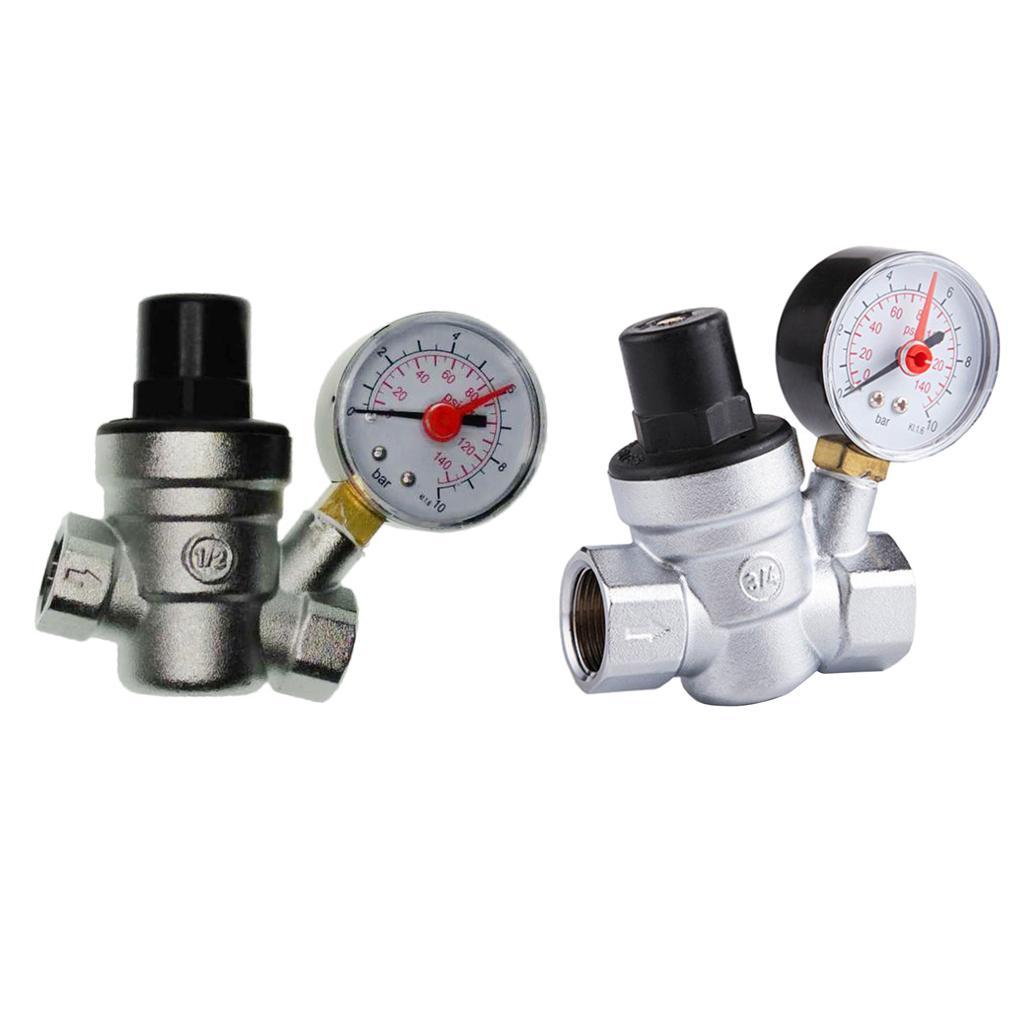 [whfashionkk] Water Pressure Regulator Valve, Adjustable Water Pressure Reducer Valve with Oil  and Inlet Screened Filter