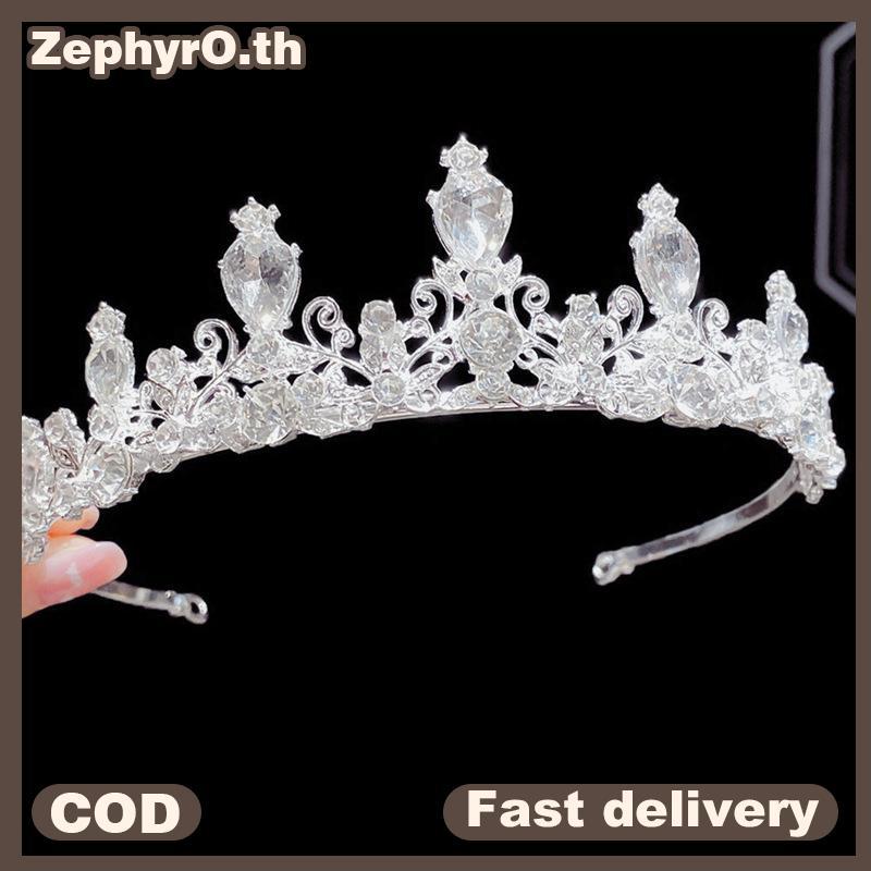null 2023 New Women Girls Silver Color Crown Headwear Korean Crystal Tiara Fashion Birthday Dress Rhinestone Crown Hair Accessories null