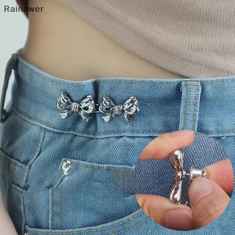 null Bowknot Button Adjuster For Pants And Skirts Waist Tightener Adjustable Waist Bule For Jeans No Sewing Required null