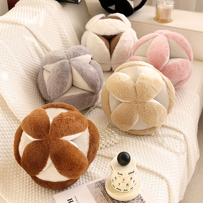 New Chinese Hydrangea Pillow Plush Three-Dimensional Small Flower Ball Decorative Pillow Sofa Bay Window Tatami Simple Modern Pillow