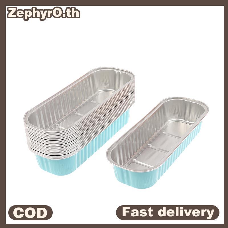 null 10Pcs Reusable Rectangle Aluminum Foil Tin Cup with Lids Pudding Cake Mold Air Fryer Small Baking Tray Baking Pastry Tools null