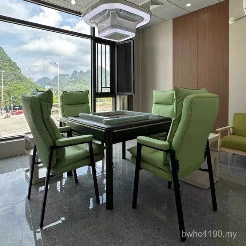 Chair Mahjong Hall Chess Room Dedicated Stool Tea House Household Backrest Thickened Chair Sedentary Chess Room Mahjong Comfortable JWED