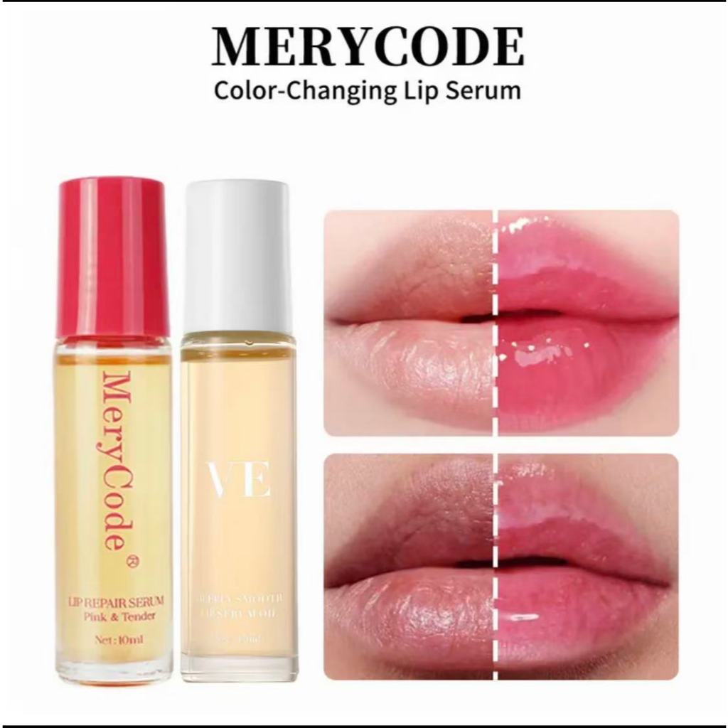 MeryCode Lip Coating Changing Color Lip Serum Red Color Jambuipstick Gloss for Dry and Wet Lips