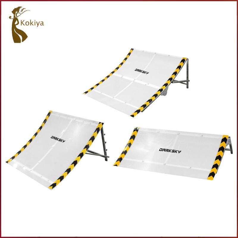 [kokiya] RC Car Ramp for Jumping Adjustable Height Folding Stunt Takeoff Board with Hinged Metal Nylon Structure Suitable for Home Indoor Outdoor Park Track Ba